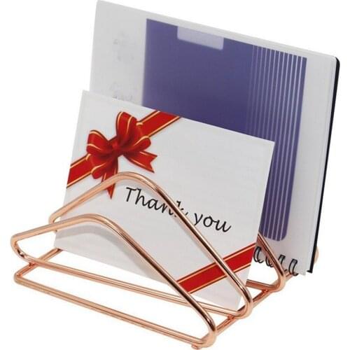 GOLDEN MESH LETTER SORTER ORGANISER OFFICE DESK HOLDER RACK TRAY 3 TIERS OFFICE TIDY ORGANIZER RACK