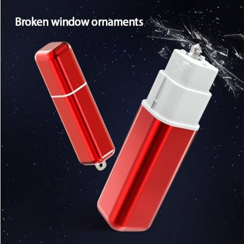 Portable Car Safety Hammer Spring Type Escape Hammer Window Breaker Punch Seat Belt Cutter Hammer Key Chain Car Accessory