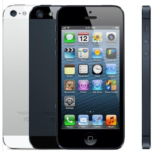 Original Unlocked iPhone 5 16GB/32GB/64GB ROM Dual-core 3G 4.0 inches Screen 8MP free iCloud WIFI GPS IOS OS Cell Phones used
