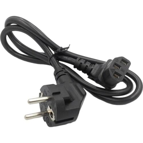 EU PDU AC Power Cord,European 3Pin Male Plug to IEC 320 C13 Angled Power Adapter Cable for Wall Mount TV(EU Plug)