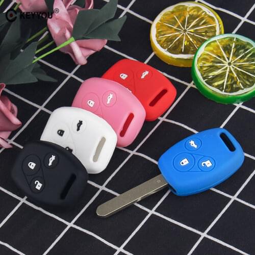 KEYYOU Remote Silicone Key Case For Honda Accord CR-V CRV Civic Pilot Fit Freed StepWGN 3 Button New Holder Cover