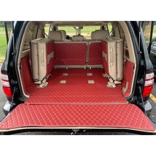 High quality! Full set car trunk mats for Toyota Land Cruiser 100 7 seats 2007-1998 waterproof boot carpets cargo liner mats