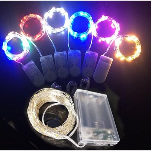 10/5/3/2/1M LED Fairy String Lights Battery Operated LED Copper Wire String Lights Waterproof USB Light For Bedroom Decor 5Z