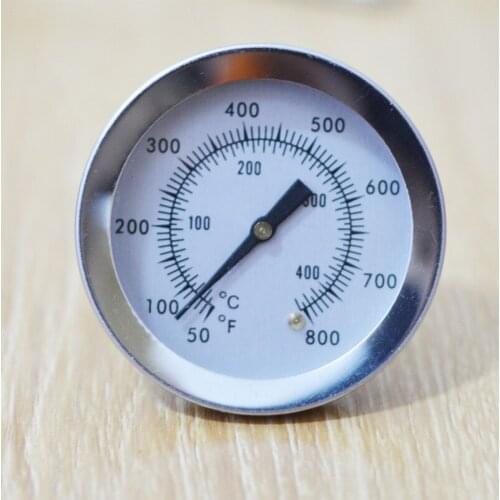 New F/C 2" Stainless Steel Oven Dual Gage 800 Degree Thermometer BBQ Smoker Pit Bimetallic Quick Response Temp Gauge Bakeware