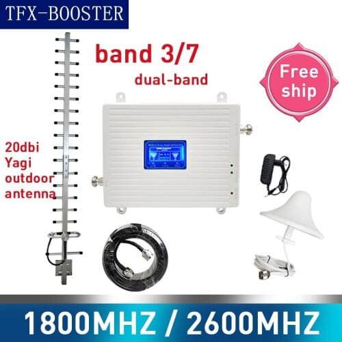 TFX-BOOSTER 20dbi antenna 1800/2600mhz amplifier DCS LTE 2G 3G 4G GSM Cellular Mobile Signal Booster dual-Band amplifier