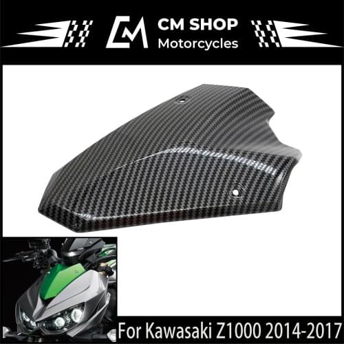 Kawasaki Motorcycle Carbon Fiber Top Cover ABS Injection Fairing Windshield Cover For Kawasaki Z1000 2014 2015 2016 2017