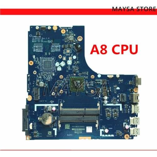 High Quality laptop motherboard fit For Lenovo B50-45 ZAWBB LA-B291P with A8-6410 Processor onboard Fully tested ok
