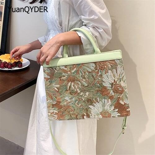Flower Pattern Design 2021 New Ladies Shoulder Bag High Quality PU Leather Womens Handbag Fashion Casual Girl Messenger Bags