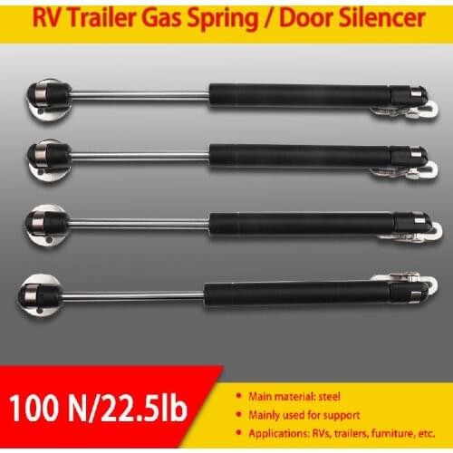 100 N / 22.5lb RV Trailer Hood Gas Shock Absorber Support Rod Support Rod Hydraulic Rod Fittings