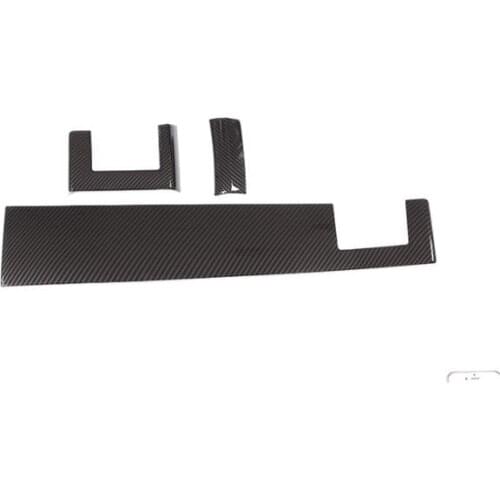 3pcs Carbon fiber Style ABS Plastic Co-Pilot Decoration Cover Trim For Jaguar XF XFL 2016-2018 Car Accessories