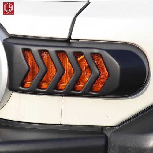 For toyota FJ cruiser car styling accessories Black Front lampshade Front fog lamp frame decoration car taillight frame