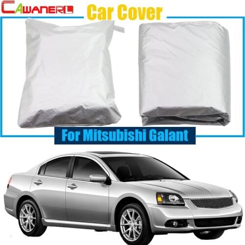 Cawanerl Full Car Cover Outdoor Rain Snow Sun Resistant Protection UV-Anti Cover Dustproof For Mitsubishi Galant