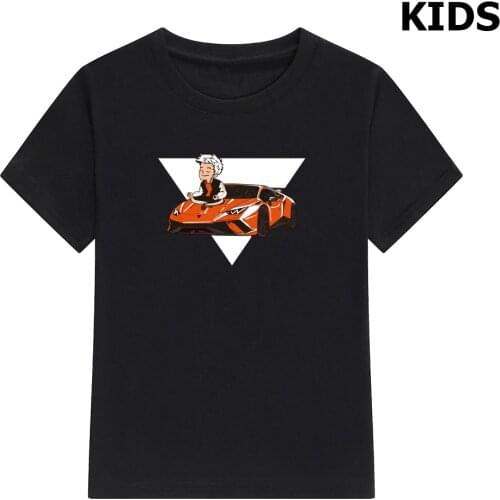 Childrens Merch A4 Lamba Print T Shirts Casual Family Clothing Set 100% Cotton boys & girls Fashion Tops