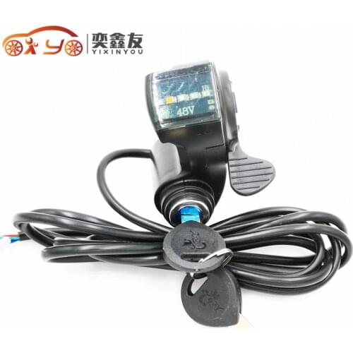 DC24V/36V/48V E-bike E-Bicycle Thumb Throttle Handle Bar Grip Gas Twist Throttle Electric Scooter Bicycle Thumb Throttle Grips