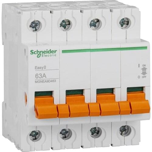 EA9D Isolation Switch AC 4P 63A 230/400V 50hz Rated Short-time Withstand Current 1.26 Ka at 1s Rated Operating Voltage 400V Mini