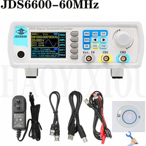 Function Signal Generator Digital Dual-channel DDS Arbitrary Waveform Pulse Signal Generator JDS6600-60M 60MHZ Precision Meter
