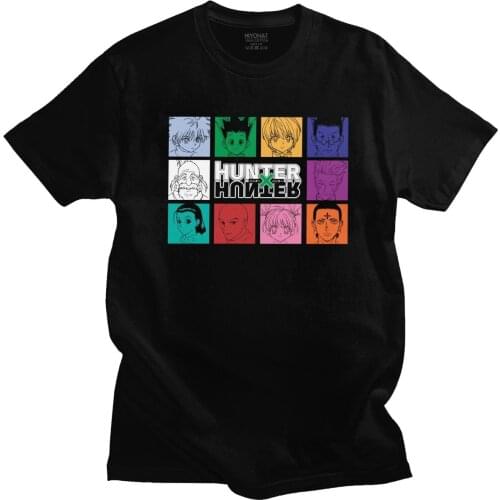 Fashion Men T Shirt Hunter X Hunter Tee Short Sleeves Cotton T-shirt O-neck Hisoka Morow Tops Hxh Killua Zoldyck Tshirt Clothing