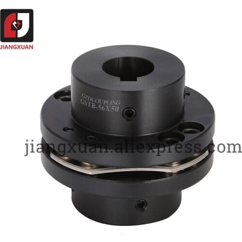 Flexible coupler steel GND high rigidity stepped single diaphragm keyway GSTB 45# series for servomotor stepmotor shaft coupling