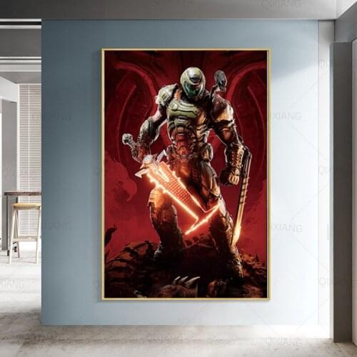 HD The Game Poster DOOM Eternal canvas Oil Painting Wall Art Wall for Living Modern Home Decor for Picture Wall Art
