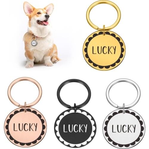 Pet ID Tags Pet Dog Collar Free Engraved Anti-lost Personalized Cat Dog Puppy ID Tag Accessories Custom Dogs Name Tags Pendant