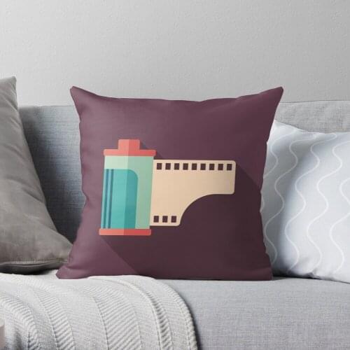 Camera Roll Throw Pillow Cushion Cover Polyester throw pillows case on sofa home living room car seat decor 45x45cm
