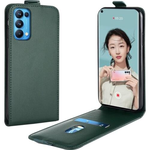Flip Up and Down Leather Case for OPPO Reno5 Pro 5G Case PEDM00 PDEM10 Vertical Cover for Reno 5Pro 5G Case Phone Bag