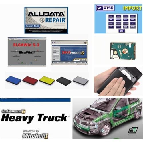 2021 hot All data V10.53 Auto Repair Software Alldata and Mit//chell software od5 2015 Vivid workshop Elsawin in 1tb hdd usb3.0