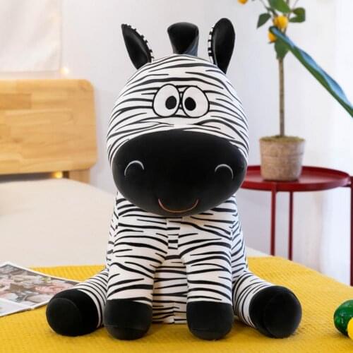 Cartoon Zebra Plush Doll Multipurpose 40cm Height Animal Stuffed Doll Toys Soft Pillows Birthday Gifts for Girlfriend Kids