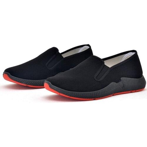 Old Beijing cloth shoes tide spring and summer breathable soft bottom mens one pedal work shoes foreign trade casual mens shoe