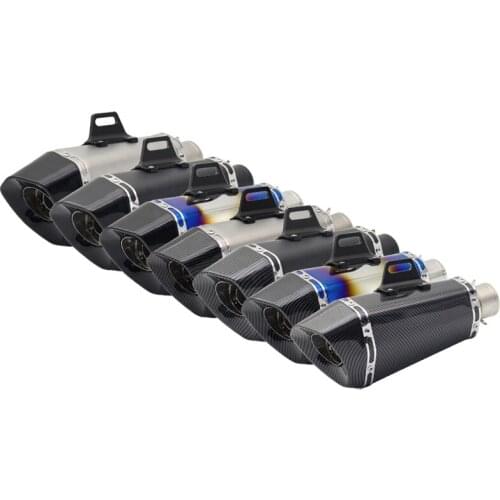 Inlet 51mm Motorcycle Exhaust End Pipe Muffler Universal for CBR300 CBR500 Z800 Z900 MT07 MT09 MT10 FZ1 FZ8 R1 R3 R6 NMAX etc