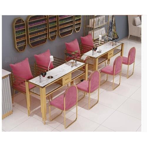 Nordic nail table and chair set net red nail table single double simple modern nail table special economical