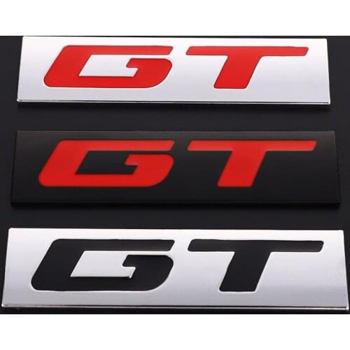 Car Stickers Metal Badge Emblem Tail Decals 3D GT Logo Grand Tour for BMW X6 X5 Ford Mustang Focus Mk 1 2 3 7 Mondeo Car Styling