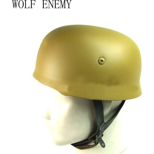 WWII German Fallschirmjager M38 Steel Helmet With Leather Liner Grey Paratrooper Helmet World War 2 German M38 Helmet