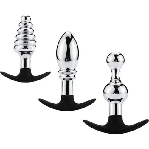 Underwear outdoor large huge size metal silicone anal beads butt plug dildo vaginal BDSM insert sex toy for men women