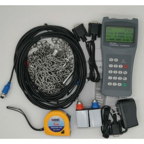Handheld Ultrasonic liqudid Flow Meter TDS-100H with M2 Transducer (DN50mm-DN700mm) Waterproof Flowmeters