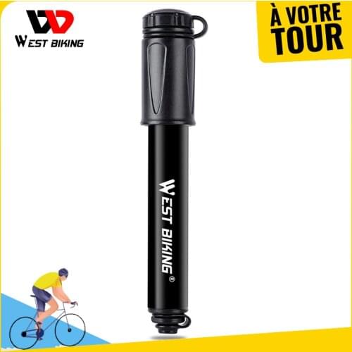 WEST BIKING Portable MTB Bike Pump 100Psi Mini Cycling Tire Inflator Hand Air Pump Bike Accessories Mountain Road Bicycle Pump