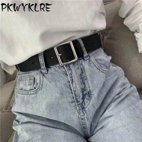 2020 new ladies belt classic square pin buckle fashion wild jeans ladies belt genuine quality simple fashion trendy ladies belt