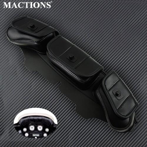 Fairing Windshield Bag 3-Pockets Motorbike Black For Harley Electra Street Glide Touring Bike 1996-2013 Motorcycle