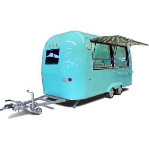 Stainless Steel Food Vending Trailer Cars Mobile Restaurant Trailer Buffet Cart Fast Food Carts Selling Food Truck For Sale