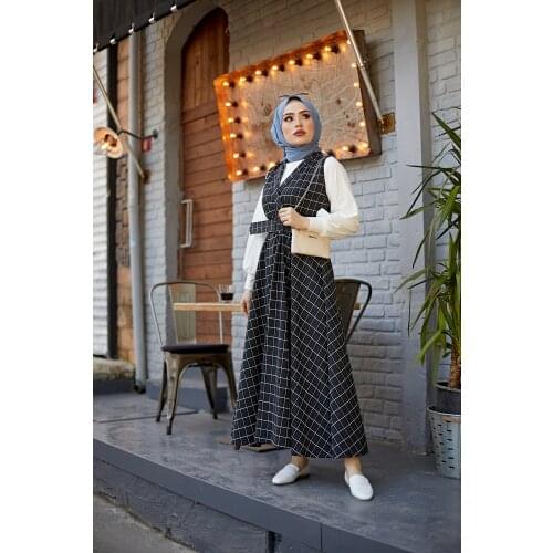 Turkey Muslim Fashion Women أزياء مسلمة Turkish Quality Islamic 3 pieces Dress Over Blouse Mubarak Abaya Dress Hijab Caftan