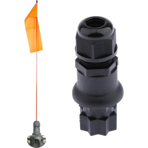Universal Kayak Safety Flag Mount, Black Kayak Flagpole Holer Side Track Mount Base DIY Accessories for Boat Canoe Yacht Dinghy