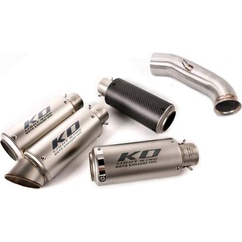For KTM 125 250 390 RC390 2017-2020 Motorcycle Exhaust Pipe Middle Link Pipe Slip On 51mm Muffler Removable DB Killer Escape