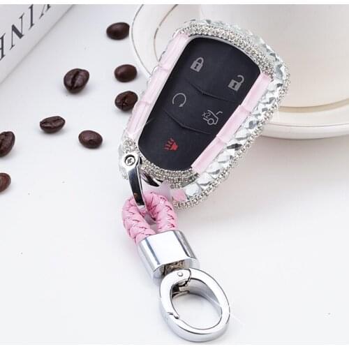 Car Key Covers Crystal Diamond Key Shell Case Cover Auto Protect For Cadillac ATS-L XTS XT5 CTS CT6 ATS 28T SRX Escalade 2015