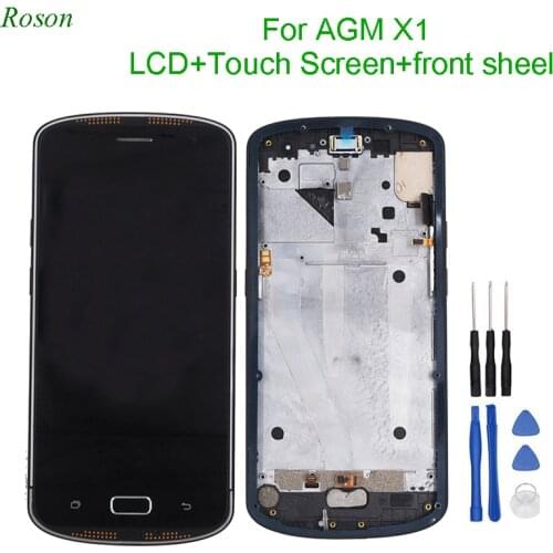 Roson AGM X1 LCD Display and Touch Screen 5.5" Digitizer With Frame Assembly Repair Parts for AGM X1