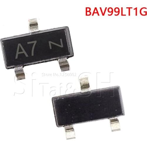 100PCS BAV99LT1G BAV99 SOT23 A7 SOT BAV99LT SOT23-3 Dual Series Switching Diode New original
