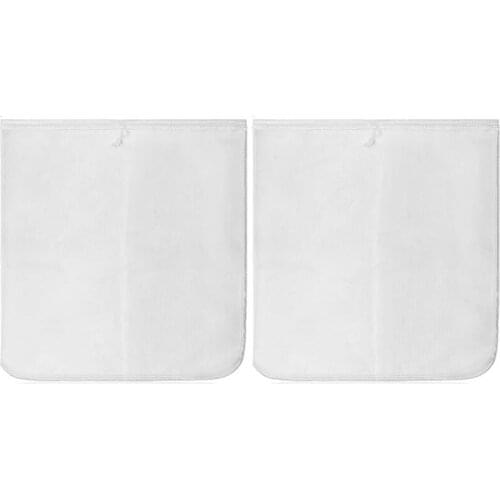 2 Pcs 12X12 Inches Reusable, 200 Micrometre Upgrade Nylon Nut Milk Bags, Fruit/Celery Juices Filter, Cold Brew