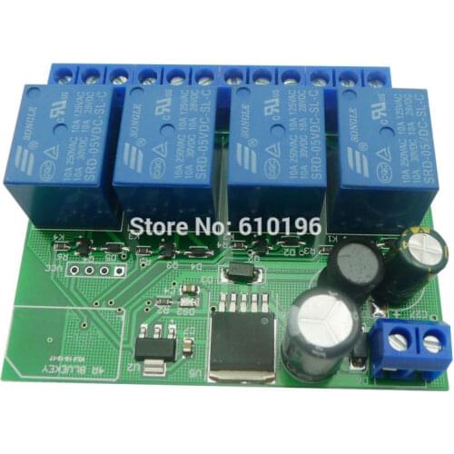 4 Channel 12V Relay Module Bluetooth 4.0 BLE Switch for Apple Android Phone IOT