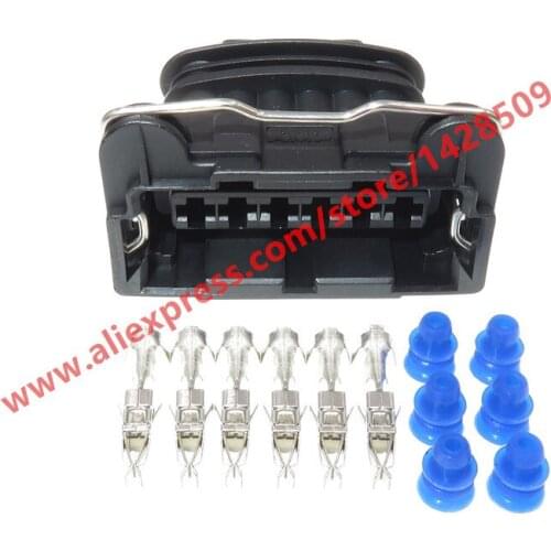 5 Sets 6 Pin Waterproof Female Auto Wiring Harness Connector With Terminals And Seals 282236-2