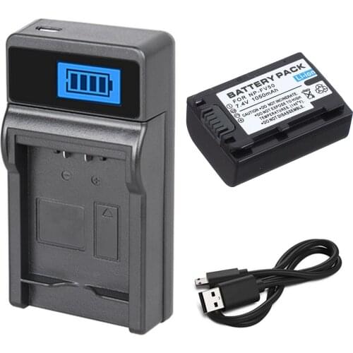 Battery + Charger for Sony DCR-SX43,DCR-SX44,DCR-SX45,DCR-SX53,DCR-SX63,DCR-SX65,DCR-SX73,DCR-SX83,DCR-SX85 Handycam Camcorder