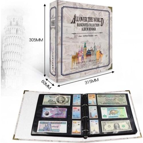 All Over The World Banknotes Collection Album Binder PCCB Paper Book Label-type Collection Loose-leaf World Countries Labels